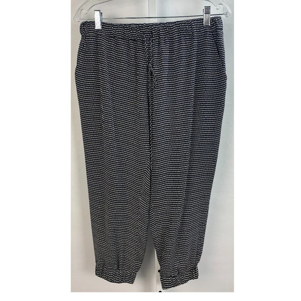 Haute Hippie Black Silk Polka Dot Pull On Pants size M